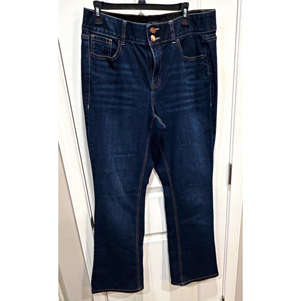 Lane Bryant High Rise Bootcut Jeans Tighter Tummy Tech Dark Wash Stretch 14